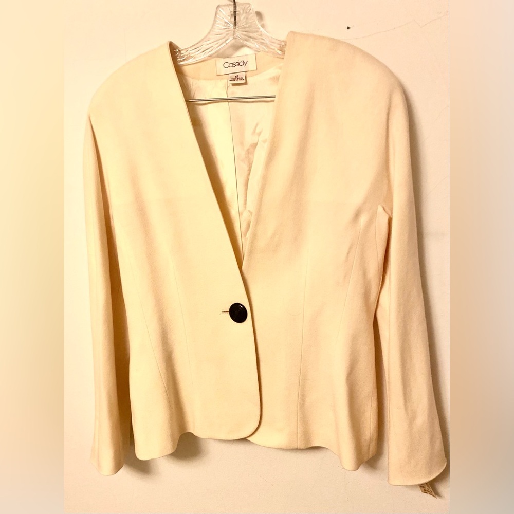 NWT! Made in USA Vtg. Cassidy Statement Blazer w/Shoulder Pads